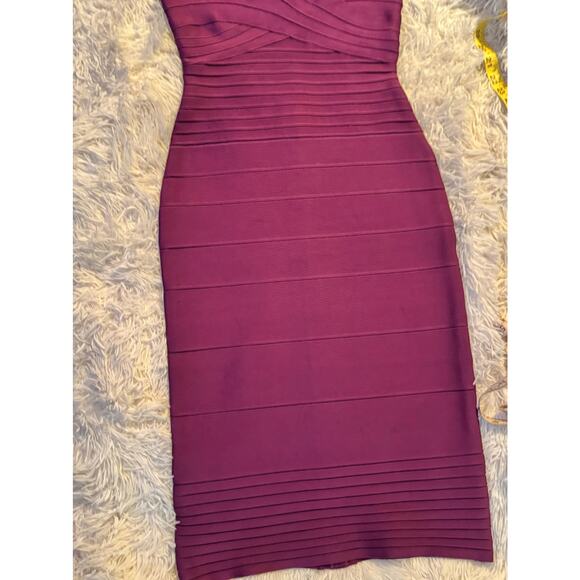 Strapless Herve Leger Bodycon size XS, 
Style HLTD6253 Magenta - Picture 6 of 11